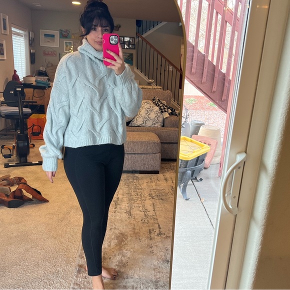 Madewell Soft Blue Turtleneck Sweater - Picture 7 of 8